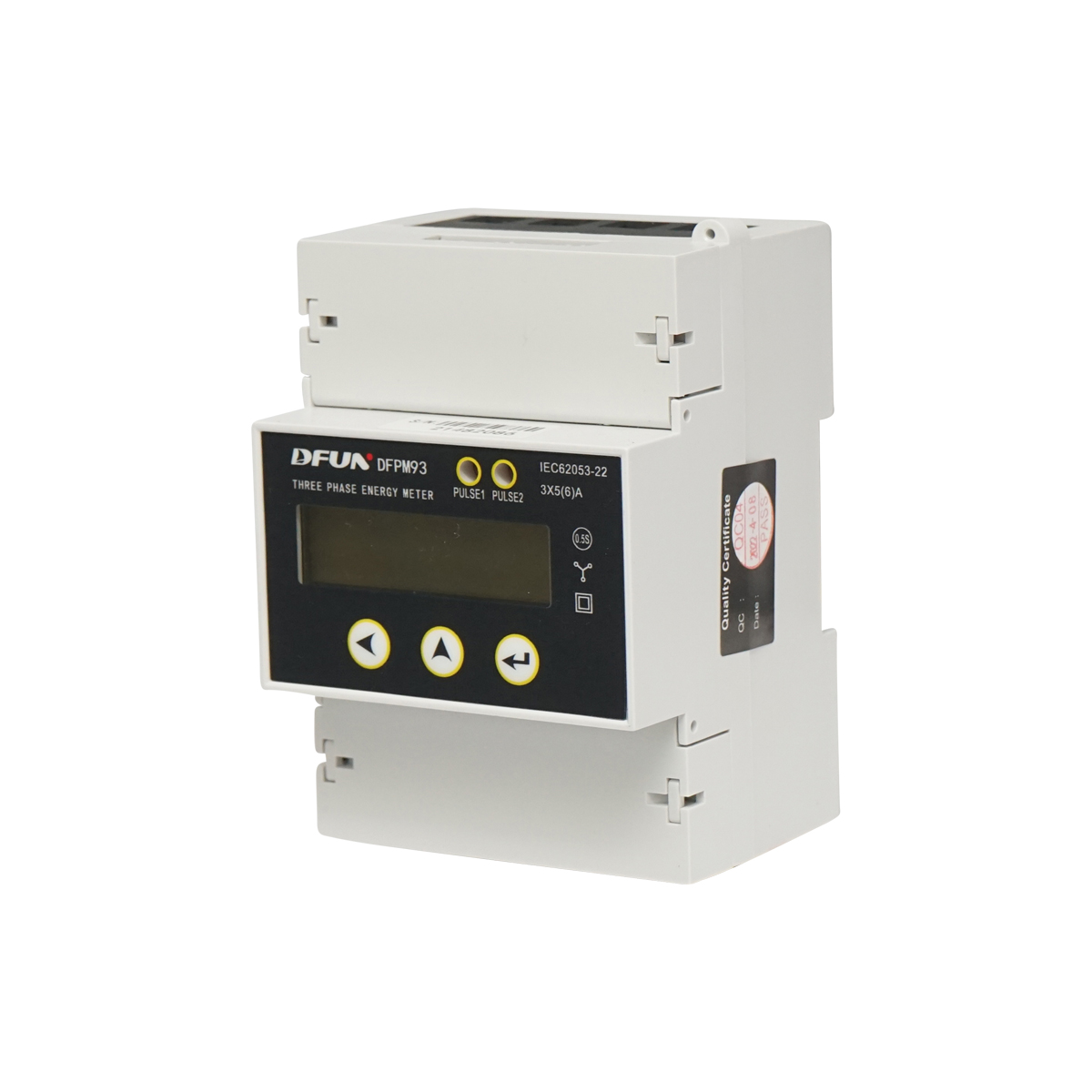 Kit releu putere DFUN DFPM93 smart meter, trifazic 3x220-380V, 6400imp/Kwh cu siguranta digitala, transformator Split Core 600V, 300A/5A, 50-60Hz - imagine 3