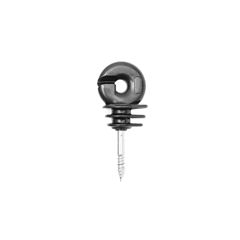 Izolator inelar premium negru PP pentru fir gard electric Breckner Germany - imagine 2