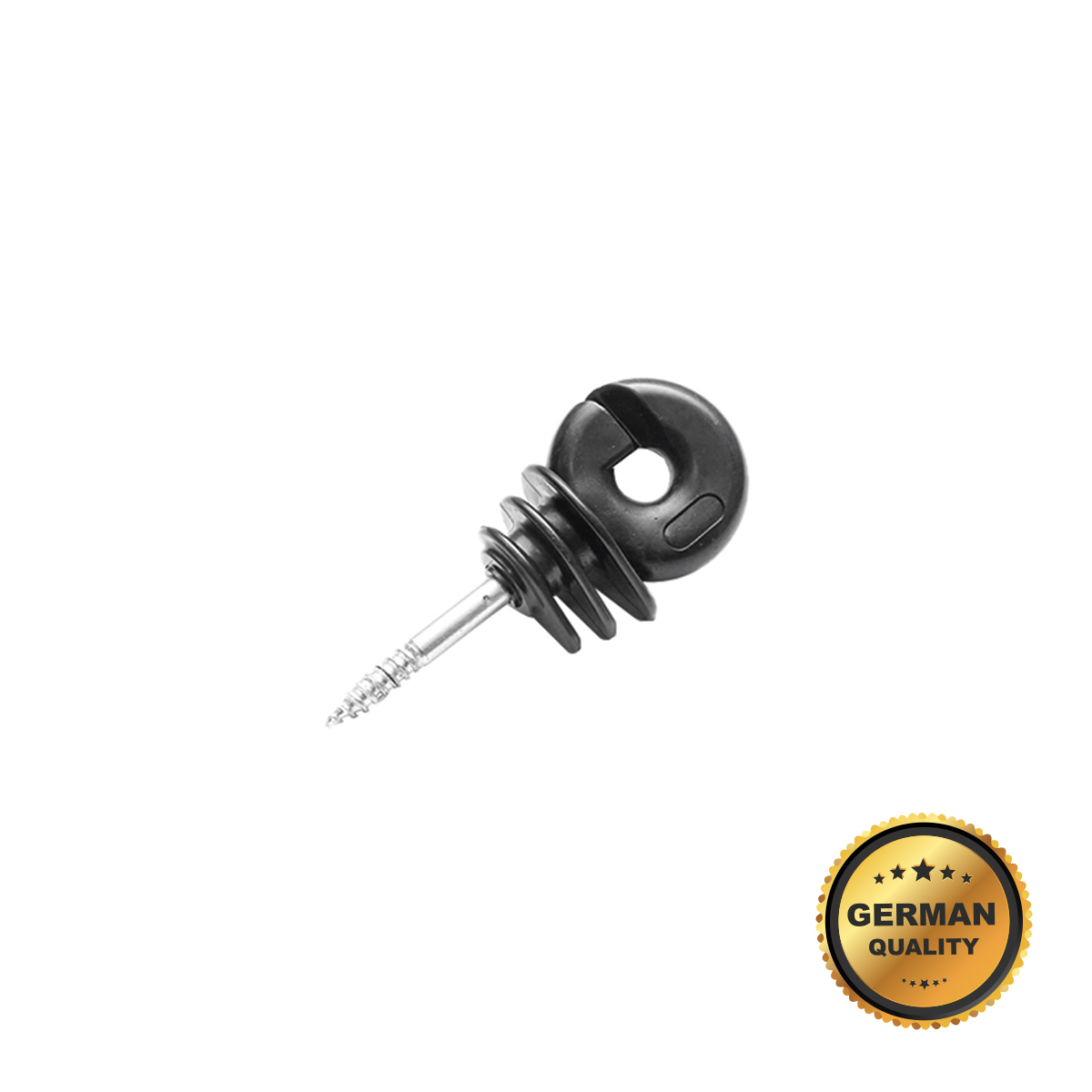 Izolator inelar premium negru PP pentru fir gard electric Breckner Germany