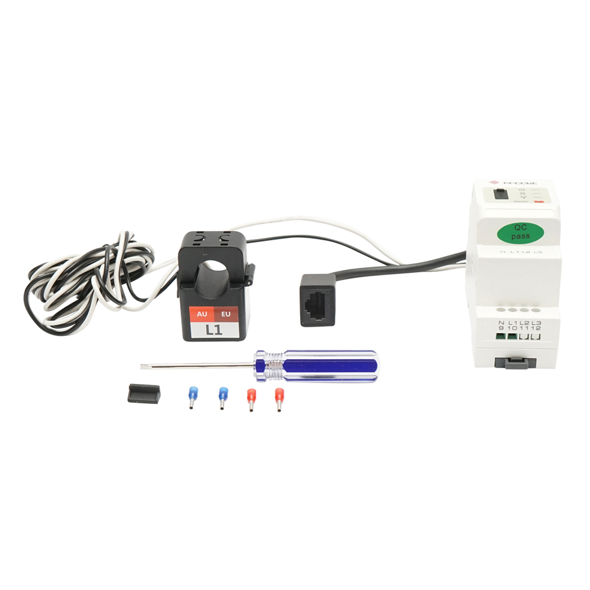 Kit releu putere, Split Core GM1000 200A/5A GOODWE smart meter , monofazic 110-230V, 120A/40mA cu siguranta digitala, transformator  - imagine 2
