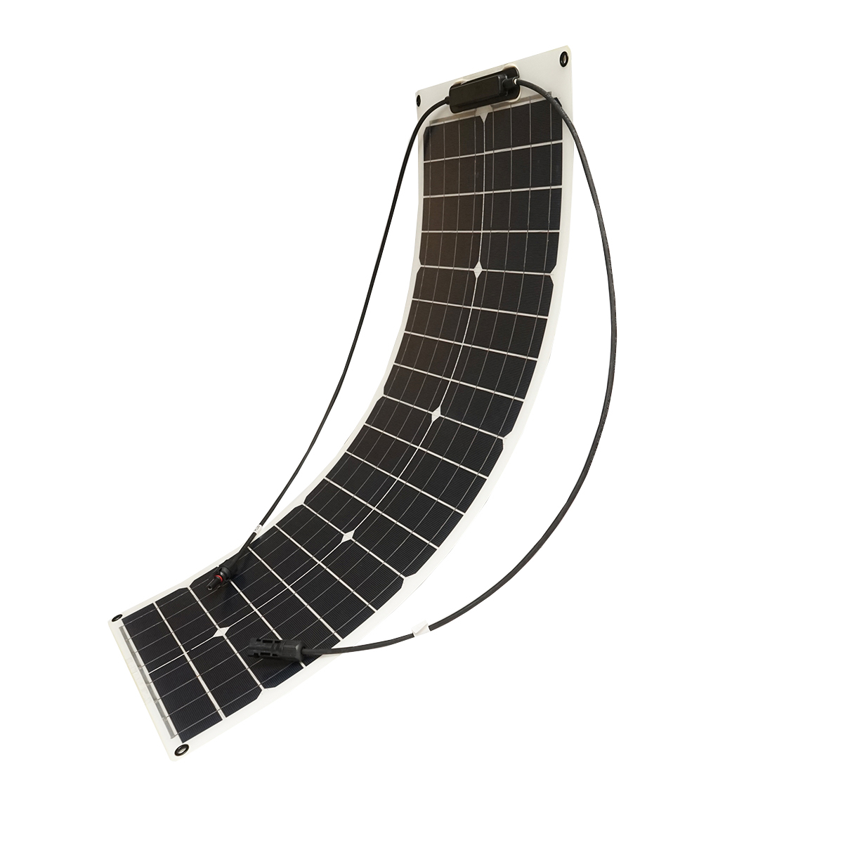 Panou solar 50W fotovoltaic monocristalin, flexibil, cablu si conectori MC4 Breckner Germany - imagine 2