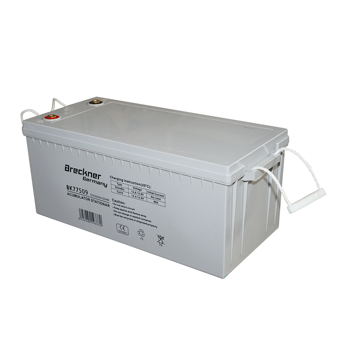 Baterie gel 200Ah sistem solar fotovoltaic 12V 20HR 535x250x255mm SL12-200G Breckner Germany - imagine 3