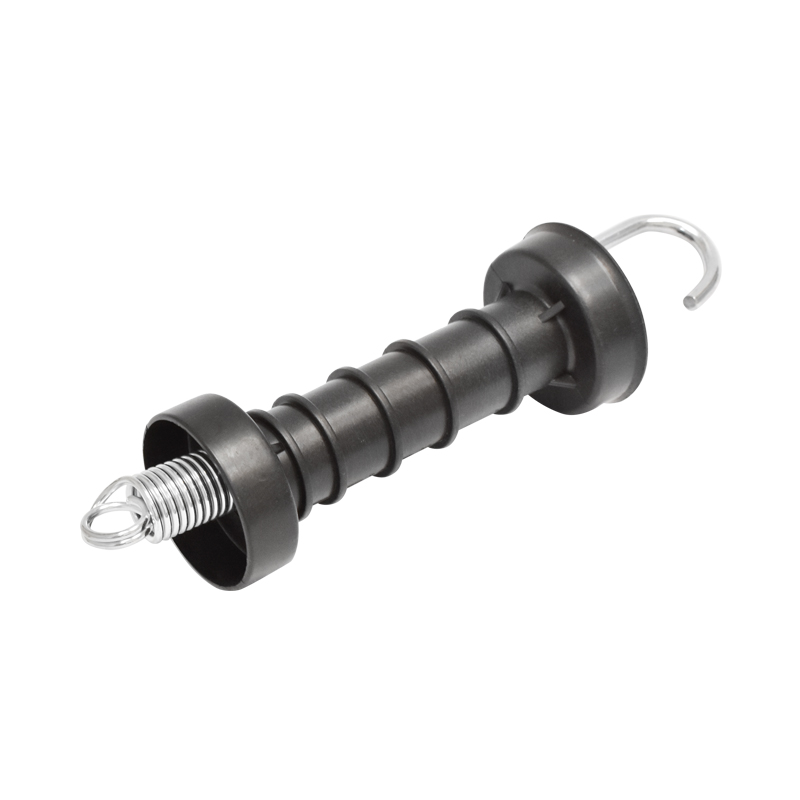 Maner poarta negru cu carlig si arc mare gard electric Mezofarm