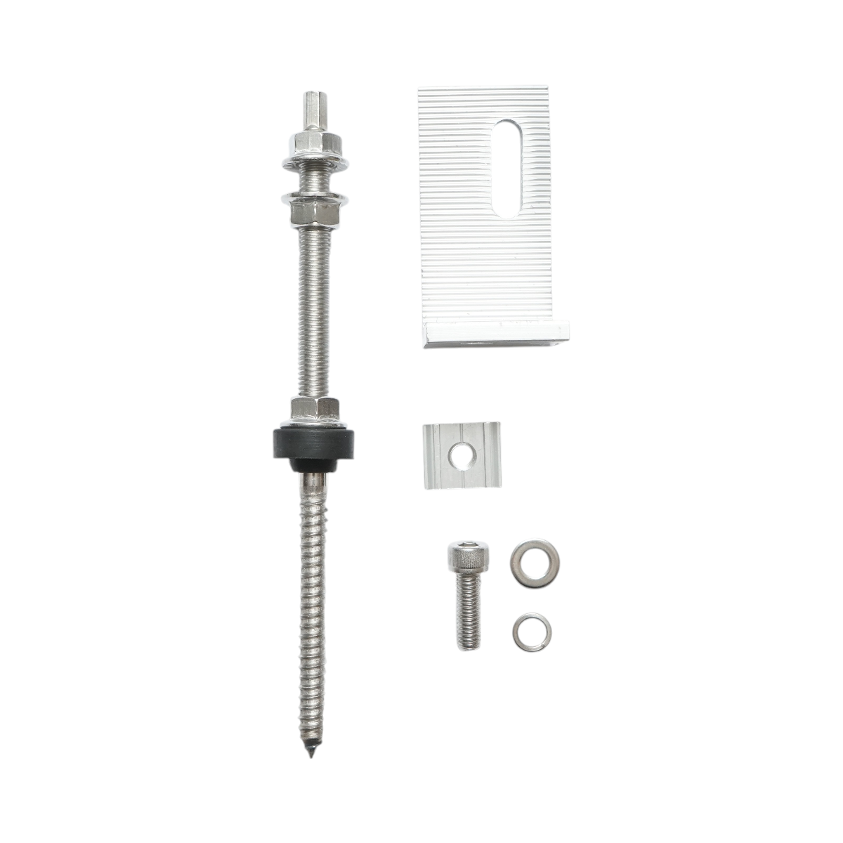 Set clema L pentru acoperis tabla cu bolt M10X200mm prinderi panou solar fotovoltaic Breckner Germany - imagine 6