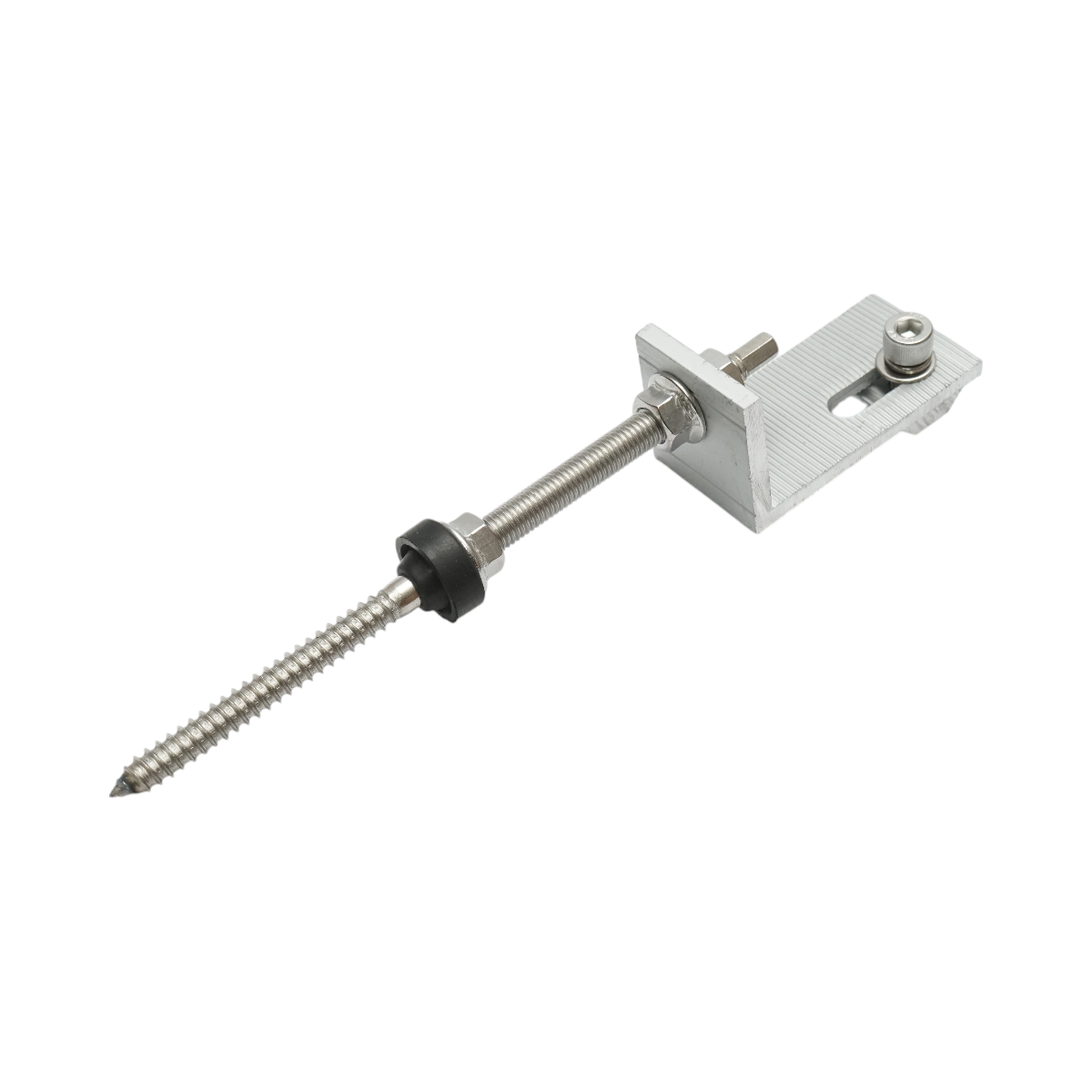 Set clema L pentru acoperis tabla cu bolt M10X200mm prinderi panou solar fotovoltaic Breckner Germany - imagine 3