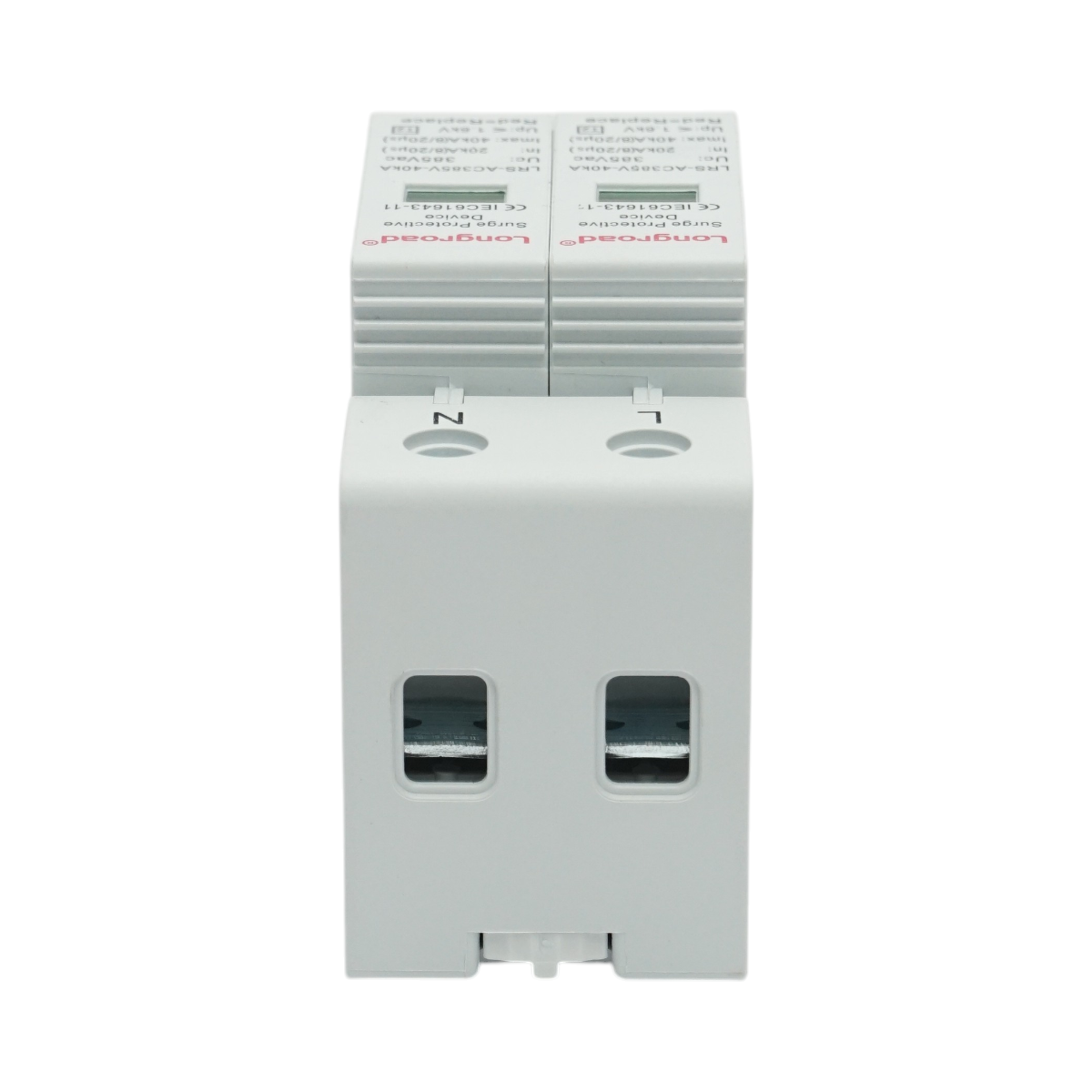 Descarcator de supratensiune cu semnalizare 2P 385VAC 20-40kA SPD Longroad - imagine 2