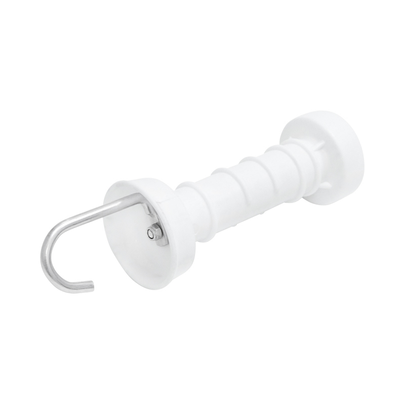 Maner poarta alb cu carlig si arc gard electric Mezofarm