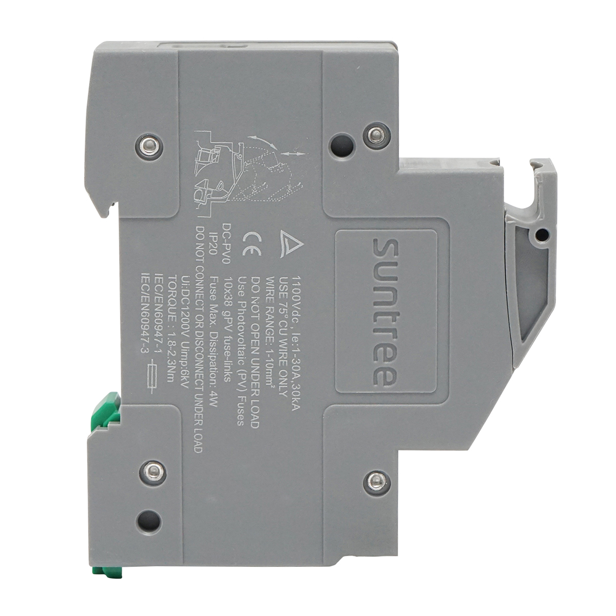 Soclu, separator fuzibil gPV pentru sisteme fotovoltaice 1P, 1100V Suntree - imagine 4