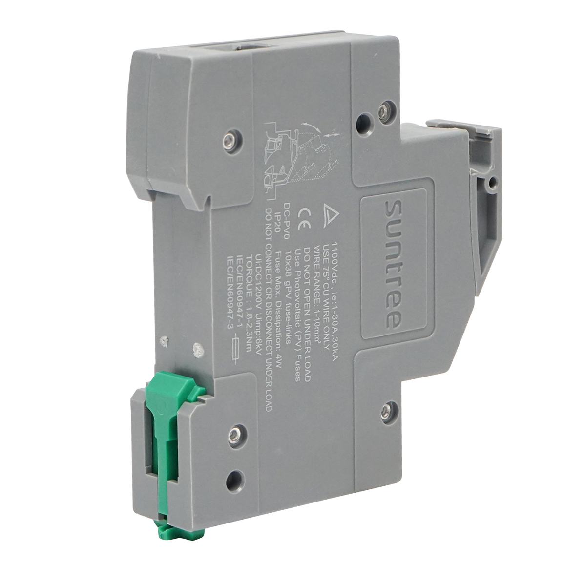 Soclu, separator fuzibil gPV pentru sisteme fotovoltaice 1P, 1100V Suntree - imagine 3