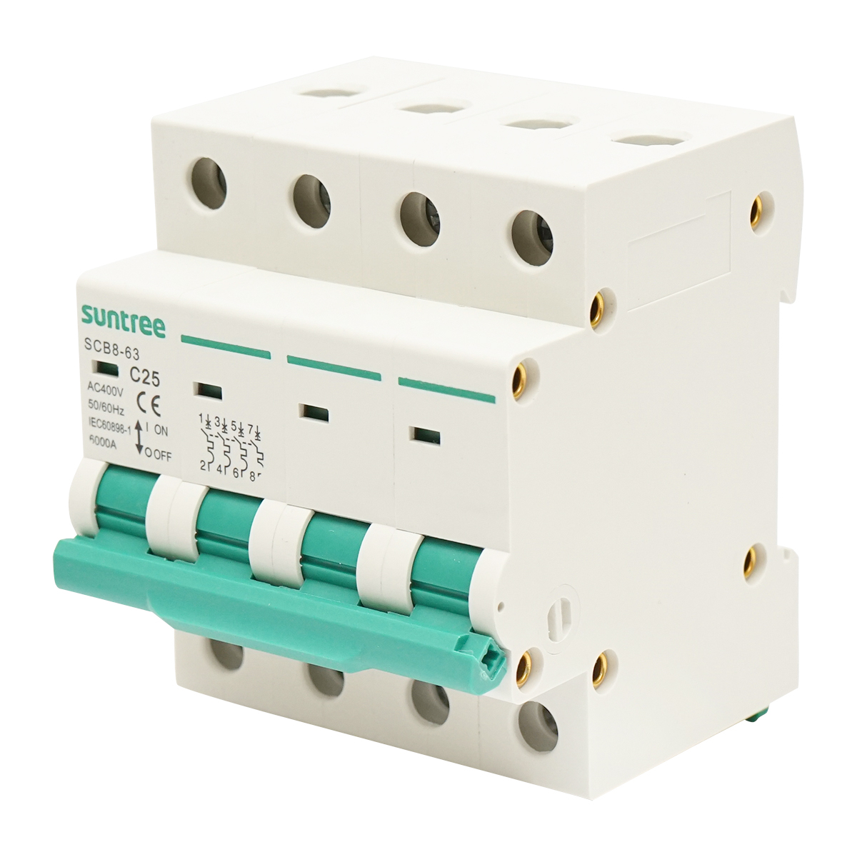 Siguranta automata tip intreruptor 4P, 25A 400VAC Suntree - imagine 2