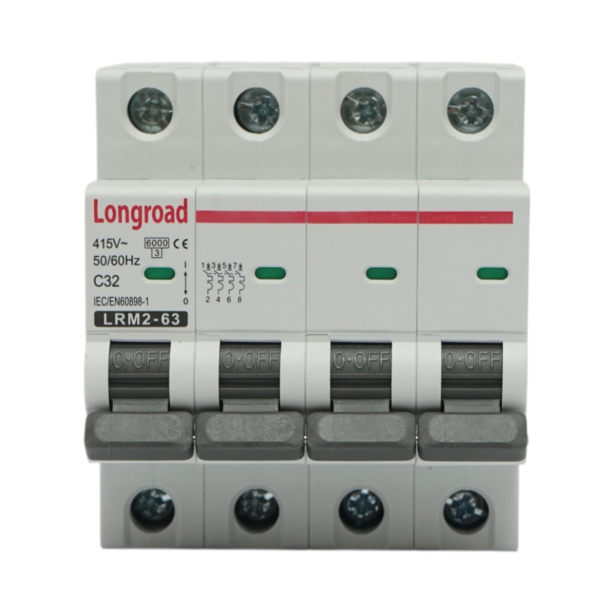 Siguranta automata intrerupator MCB 4P 32A 415VAC Longroad