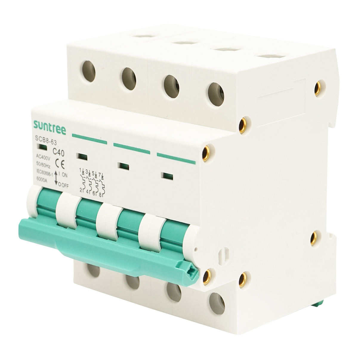 Siguranta automata tip intrerupator trifazat 4P, 40A, 400VAC Suntree - imagine 2