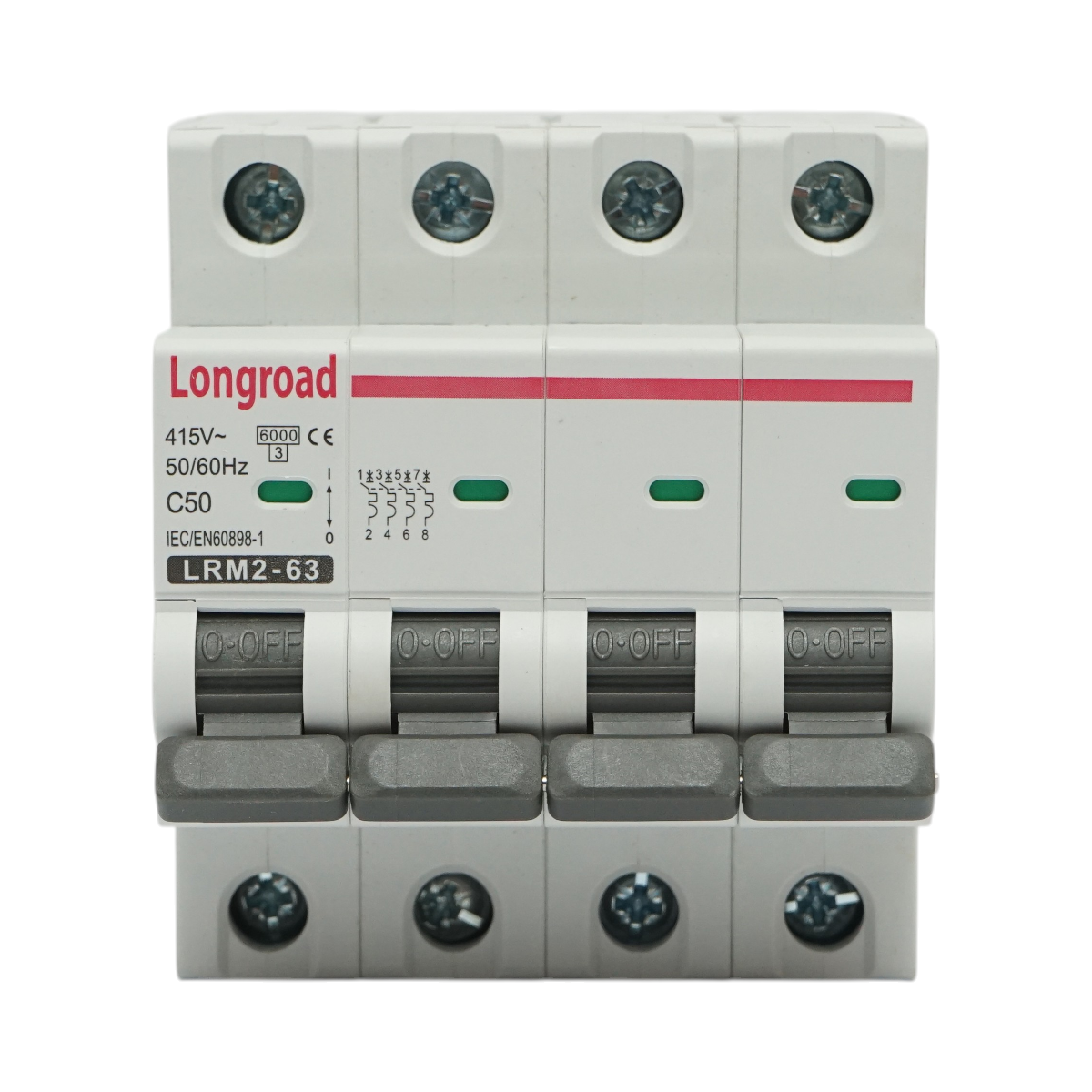 Siguranta automata intrerupator MCB 4P 50A 415VAC Longroad