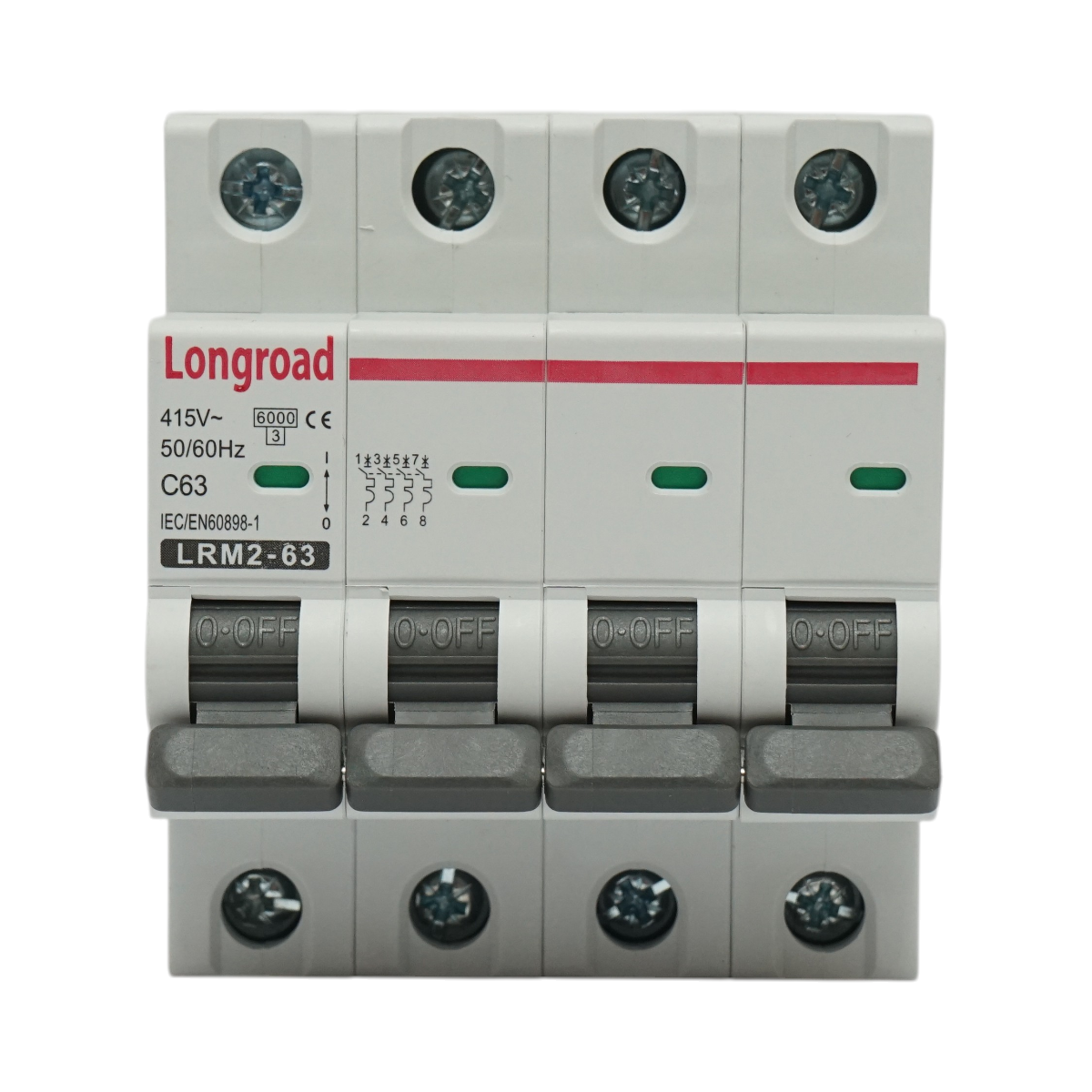 Siguranta automata intrerupator MCB 4P 63A 415VAC Longroad