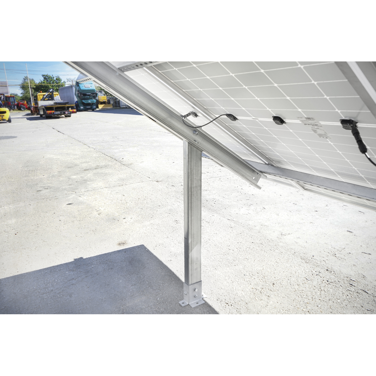 Sistem complet montare, structura panouri solare fotovoltaice la sol-ciment 10KW Breckner Germany - imagine 6