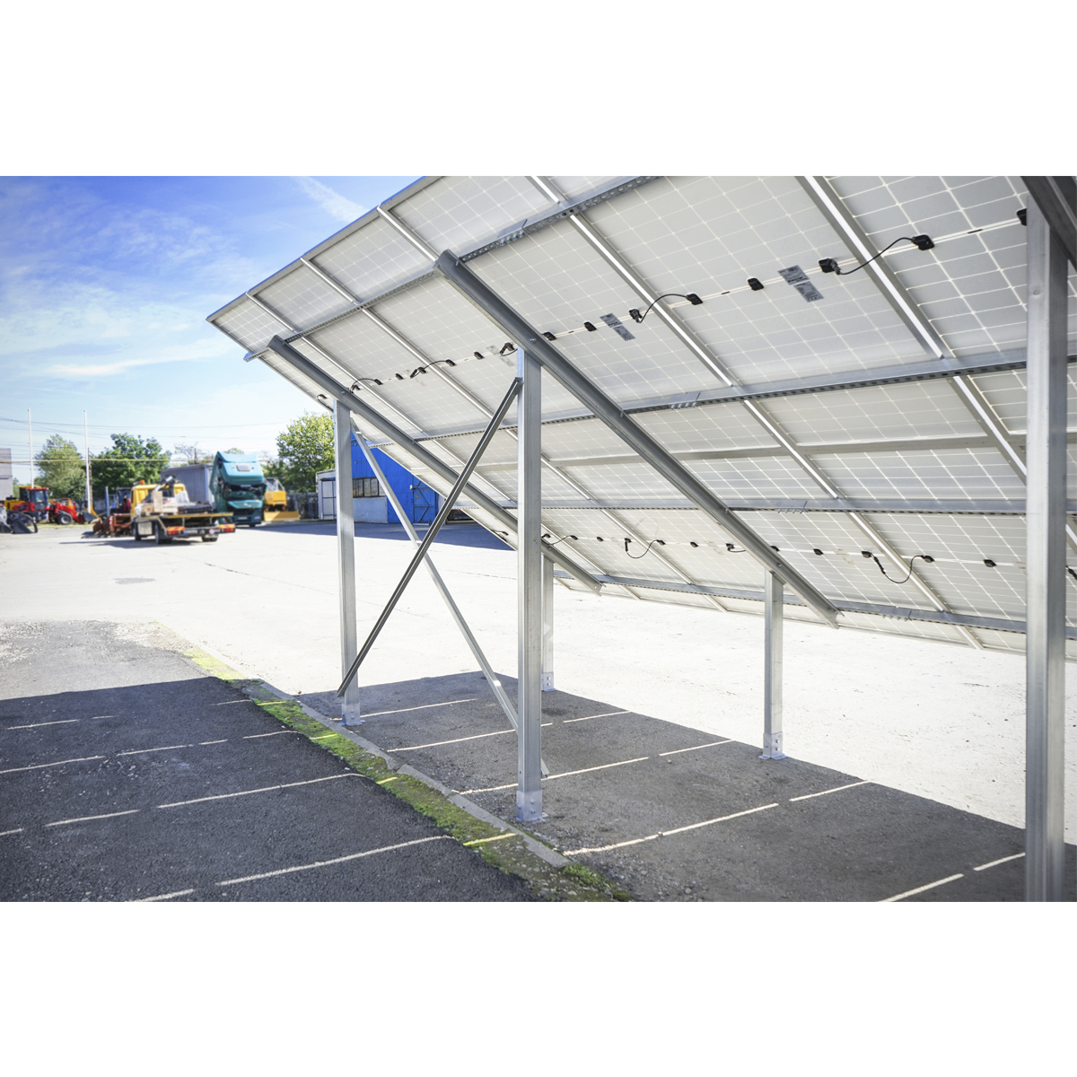Sistem complet montare, structura panouri solare fotovoltaice la sol-ciment 10KW Breckner Germany - imagine 5
