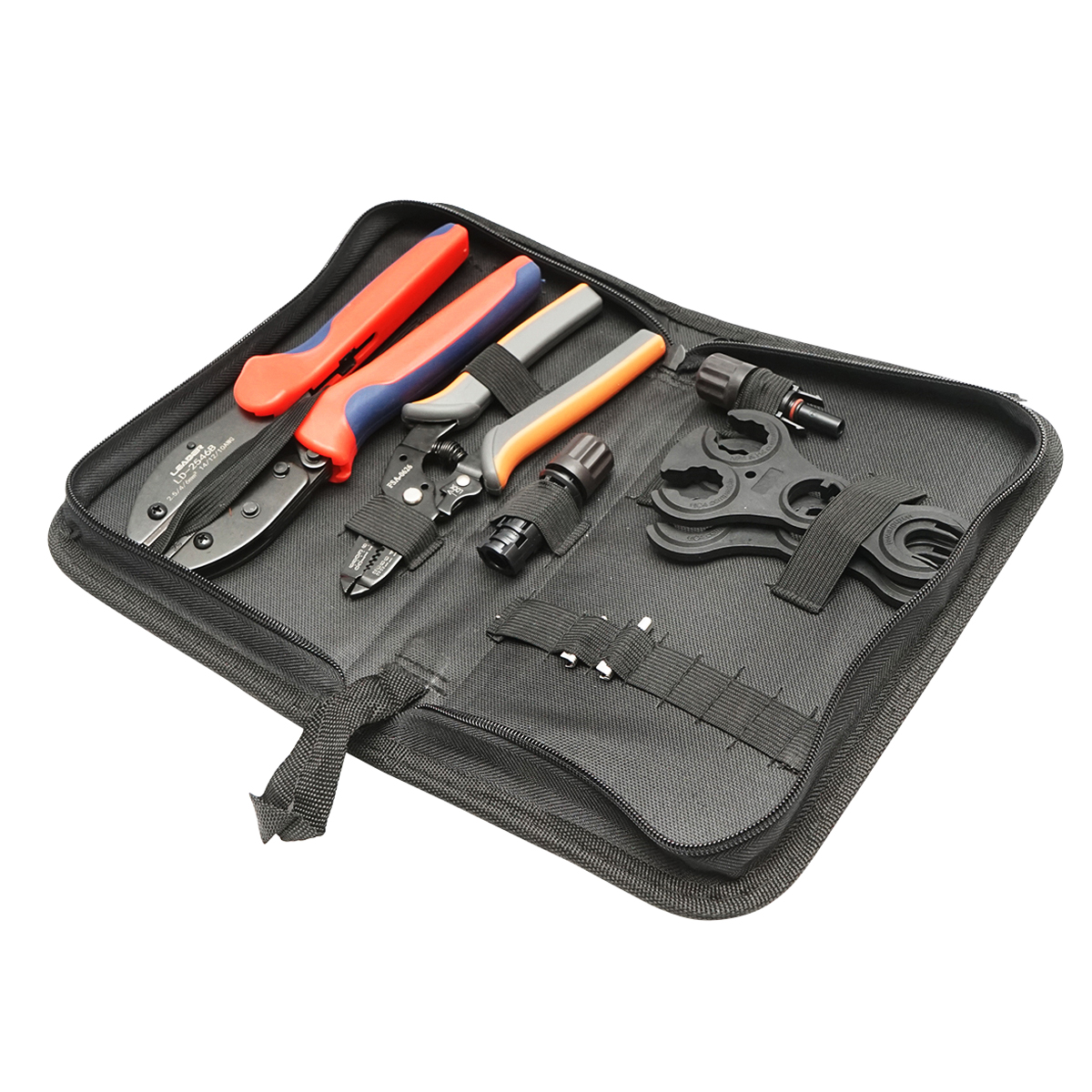 Set 4 scule sertizare cabluri elctrice si conectori MC4 panouri fotovoltaice Leader - imagine 2