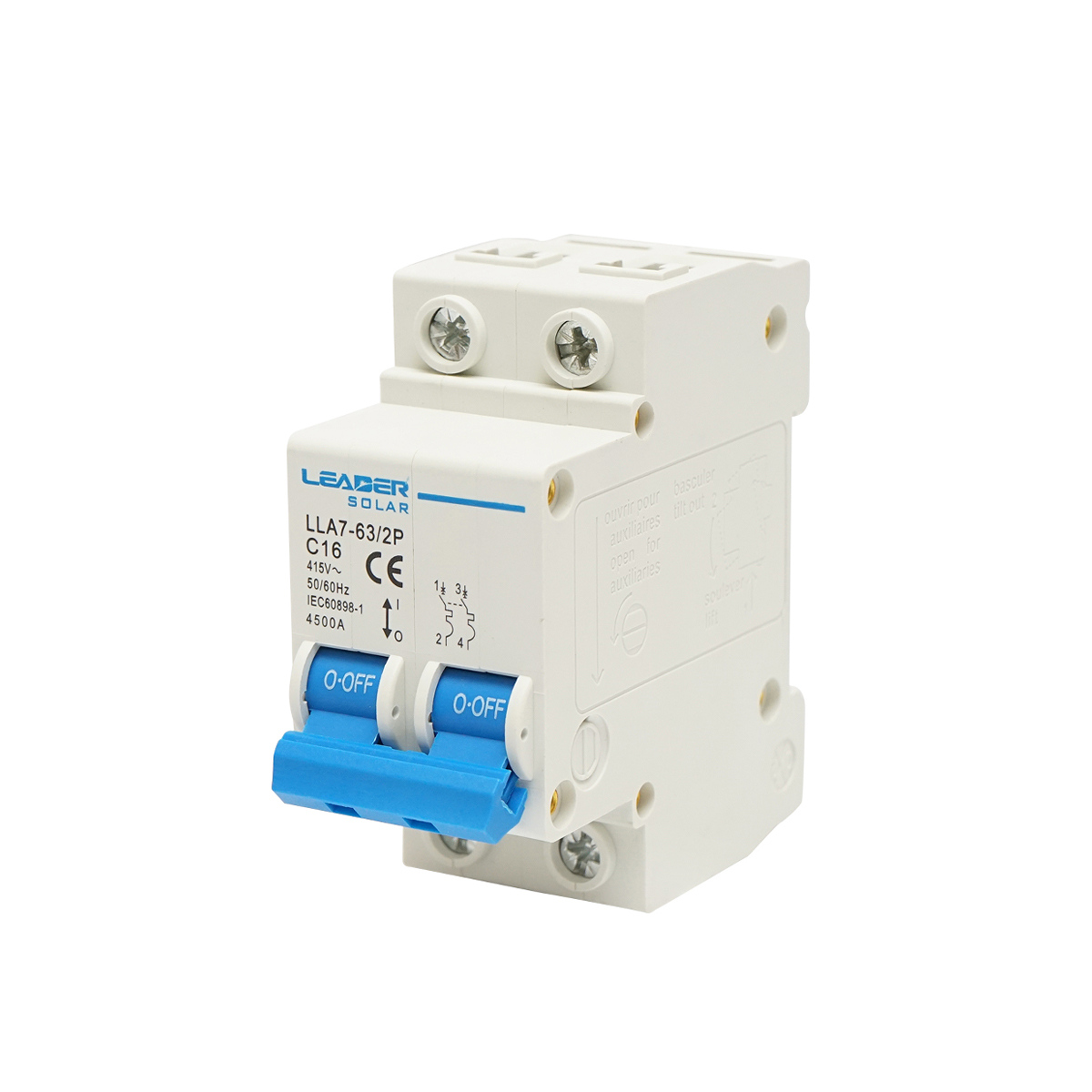 Siguranta automata tip intrerupator 2P-16A-415VAC Leader - imagine 2