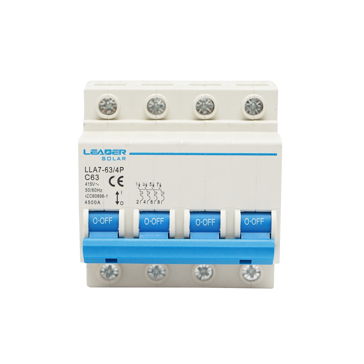 Siguranta automata tip intrerupator 4P-63A-415VAC Leader