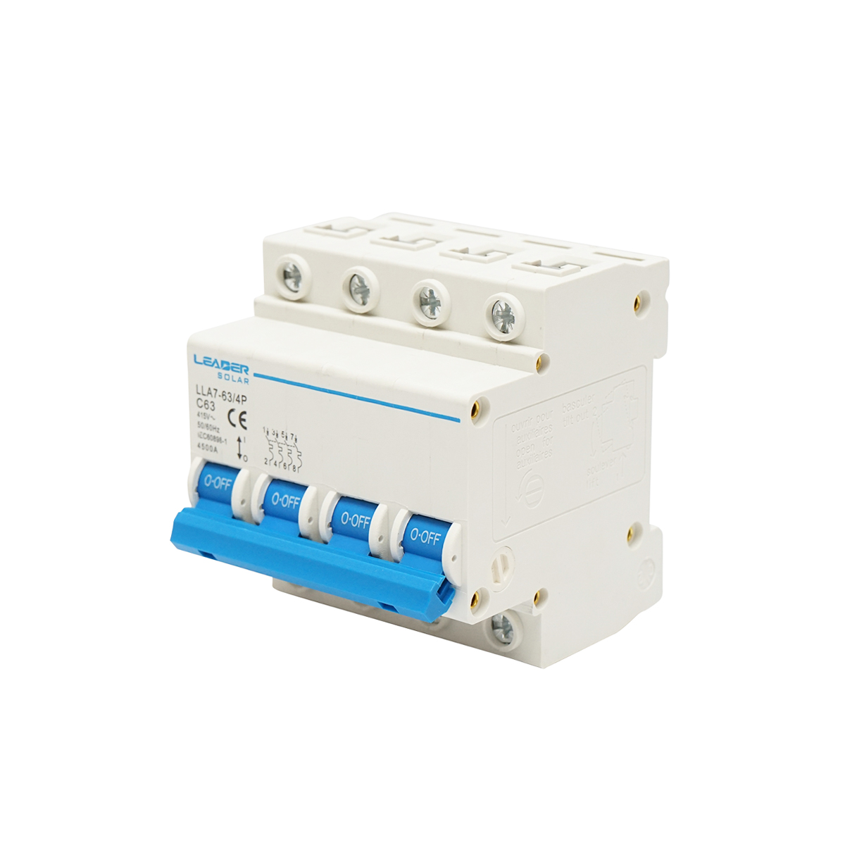 Siguranta automata tip intrerupator 4P-63A-415VAC Leader - imagine 2