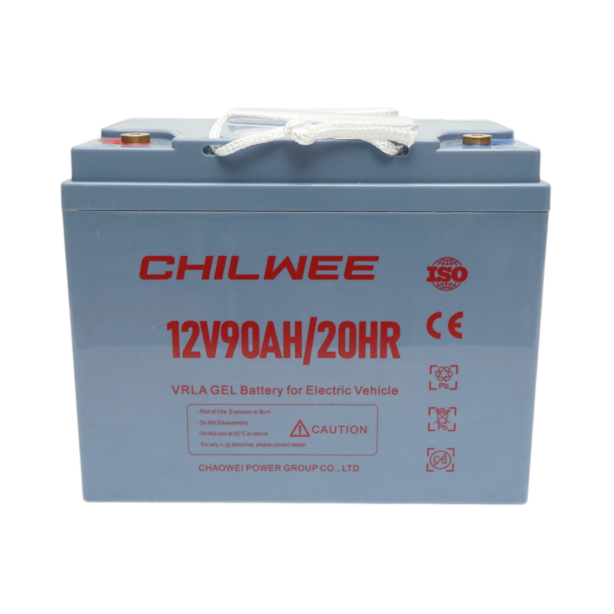 Baterie VRLA GEL 12V 90Ah 20HR pentru tricicluri, scutere, vehicule electrice 269x180x266mm CHILWEE