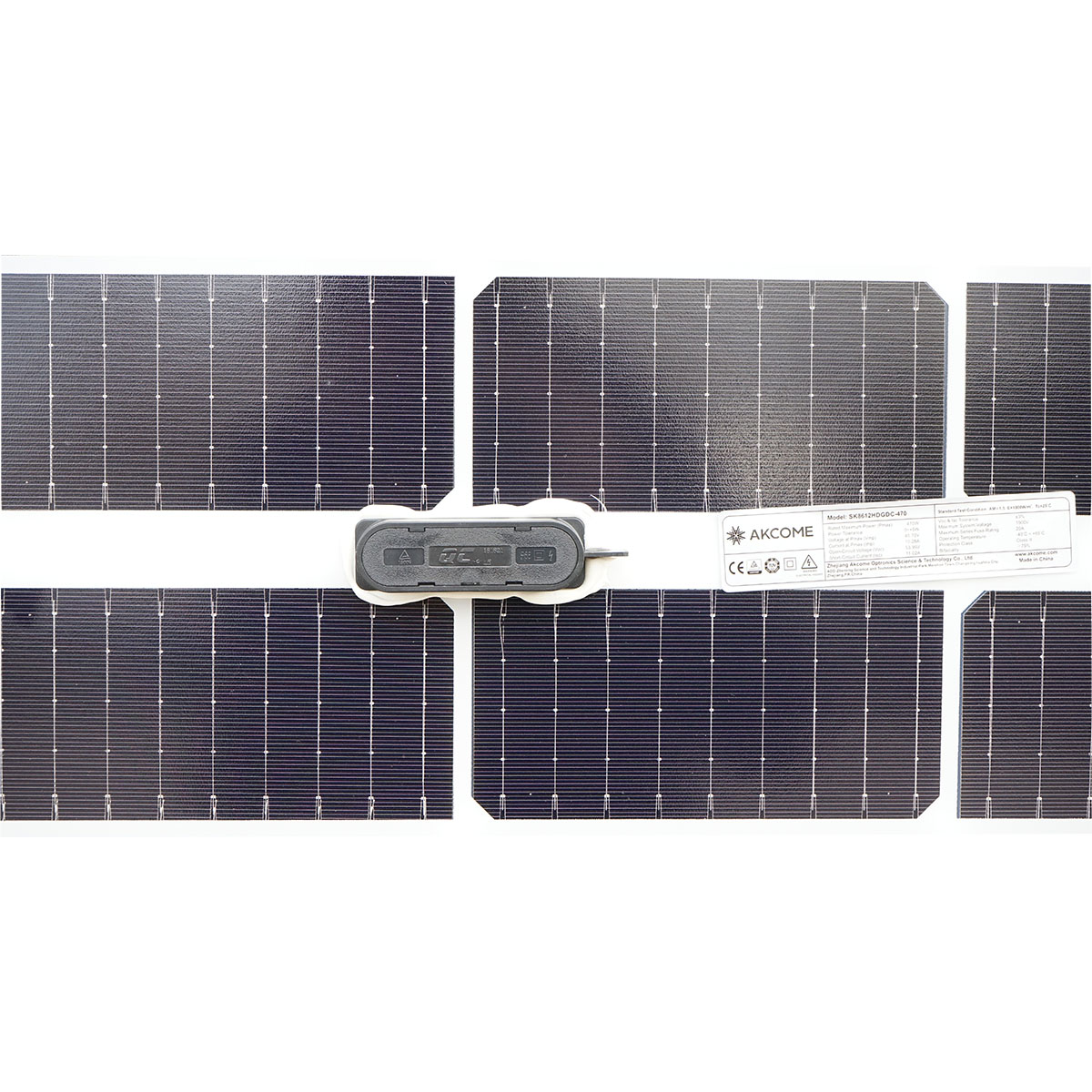 Panou solar bifacial XL Akcome 470W fotovoltaic, monocristalin 2130x1050x30mm - imagine 4