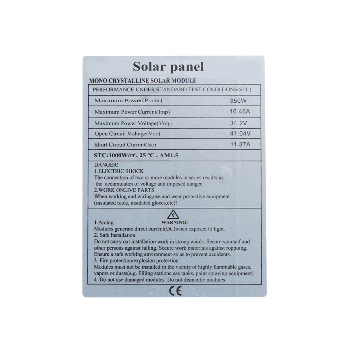 Panou solar 350W monocristalin, 1540x1134x35mm - imagine 5