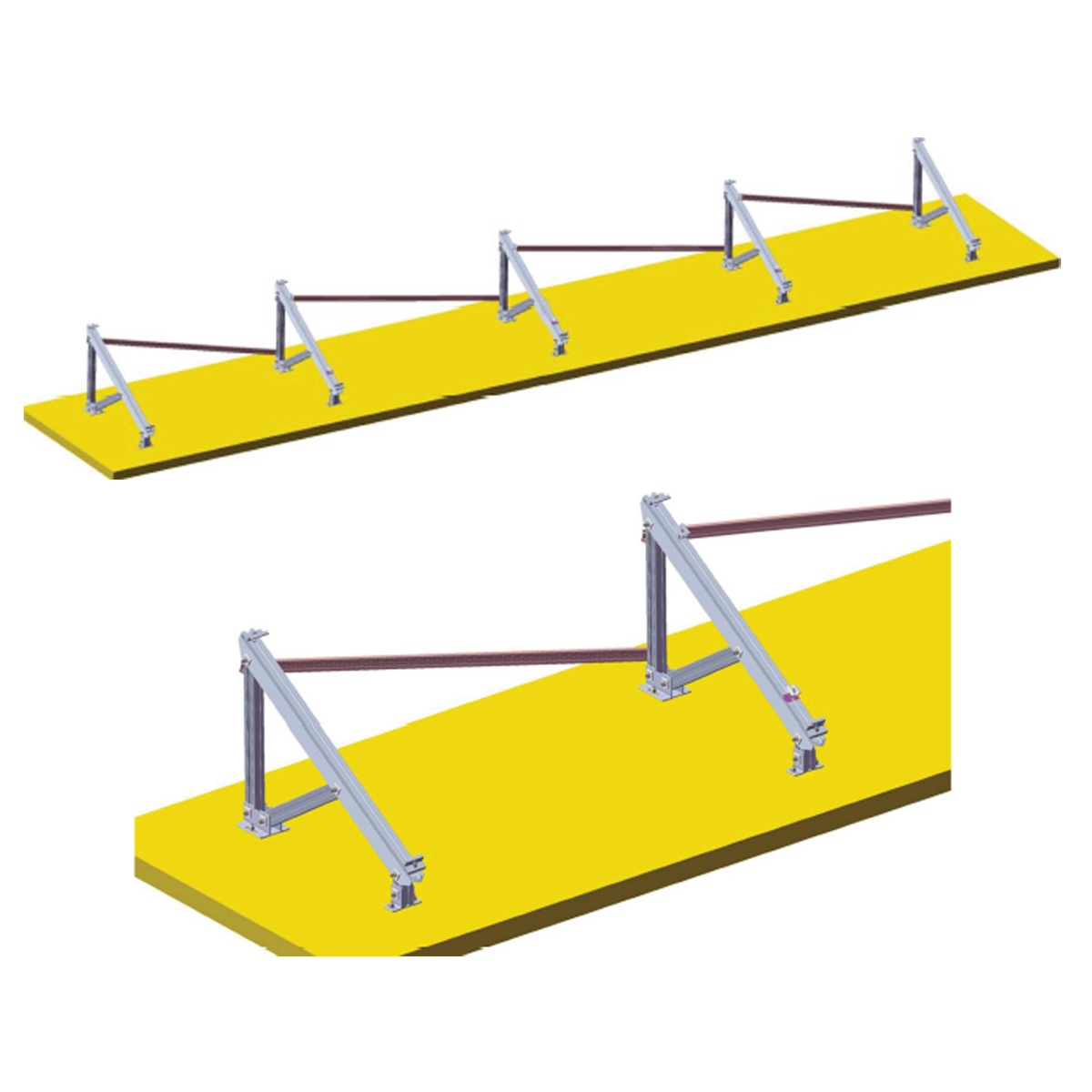 Sistem complet montare, structura pe beton pentru 4 panouri solare fotovoltaice cu unghi 30 grade Breckner Germany - imagine 5