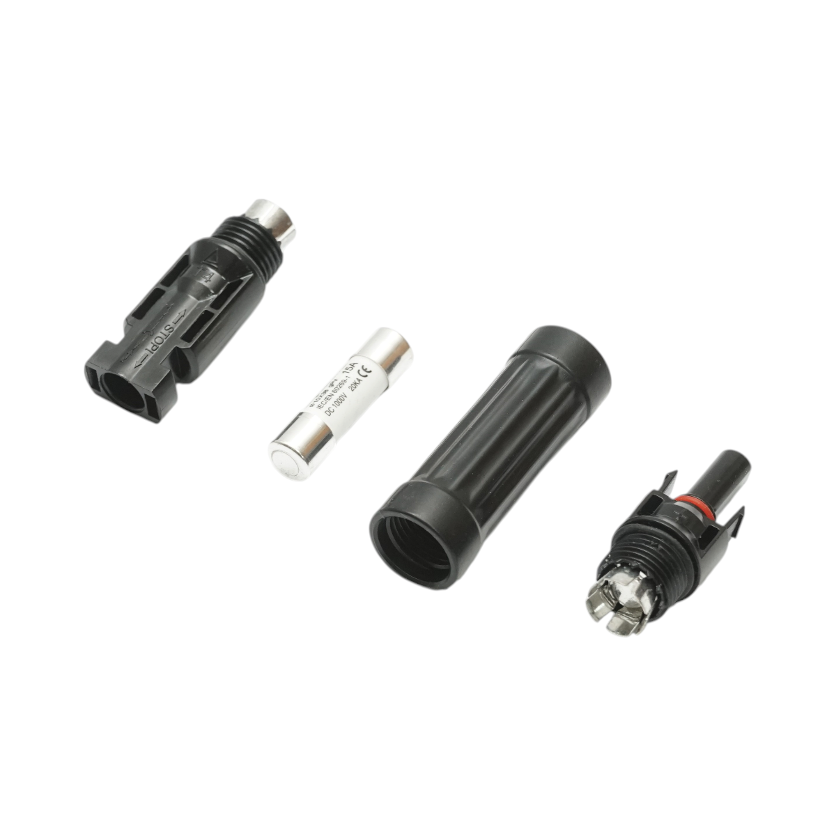 Conector MC4 cu siguranta fuzibila 10x38mm, 15A, 1000V DC pentru sisteme solare fotovoltaice IP67 Longroad - imagine 4