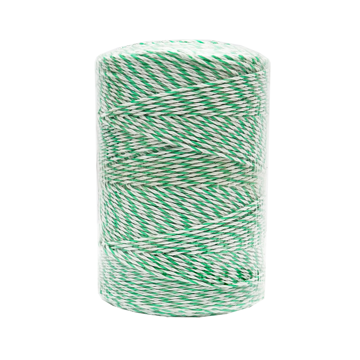 Rola fir alb-verde fi 2.5mm insertie metalica 4x0.2mm SS, rezistenta 7 Ohm/m, 500m gard electric Thor - imagine 4