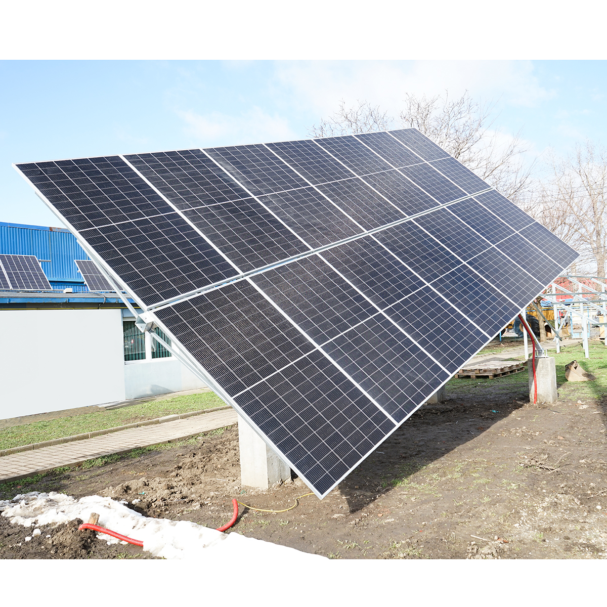 Sistem complet montare, structura tracker solar automat 9 KW, est-vest 16 panouri de 570W Breckner Germany - imagine 2