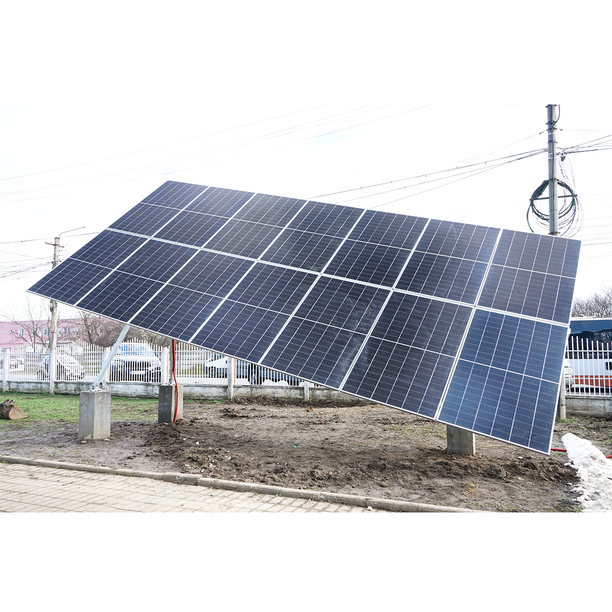Sistem complet montare, structura tracker solar automat 9 KW, est-vest 16 panouri de 570W Breckner Germany - imagine 4