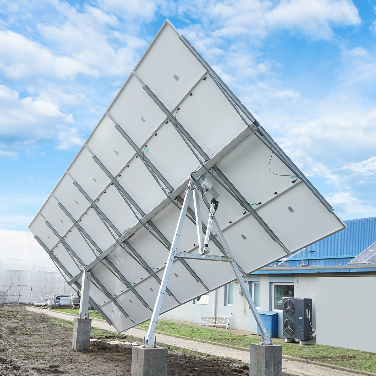 Sistem complet montare, structura tracker solar automat 9 KW, est-vest 16 panouri de 570W Breckner Germany - imagine 3