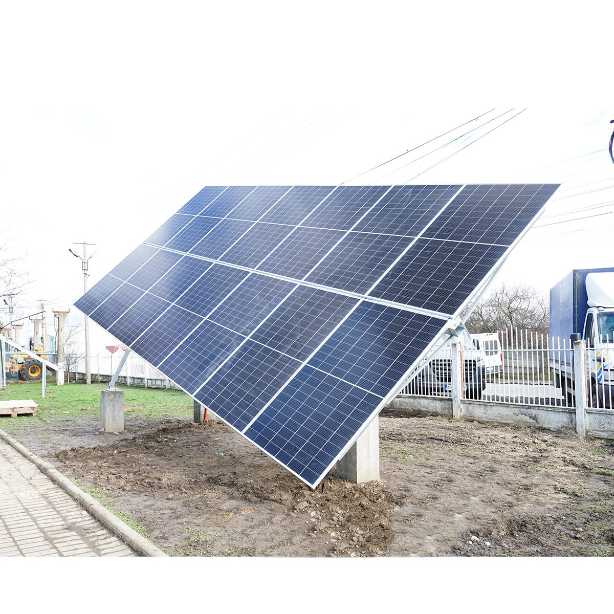 Sistem complet montare, structura tracker solar automat 9 KW, est-vest 16 panouri de 570W Breckner Germany - imagine 5