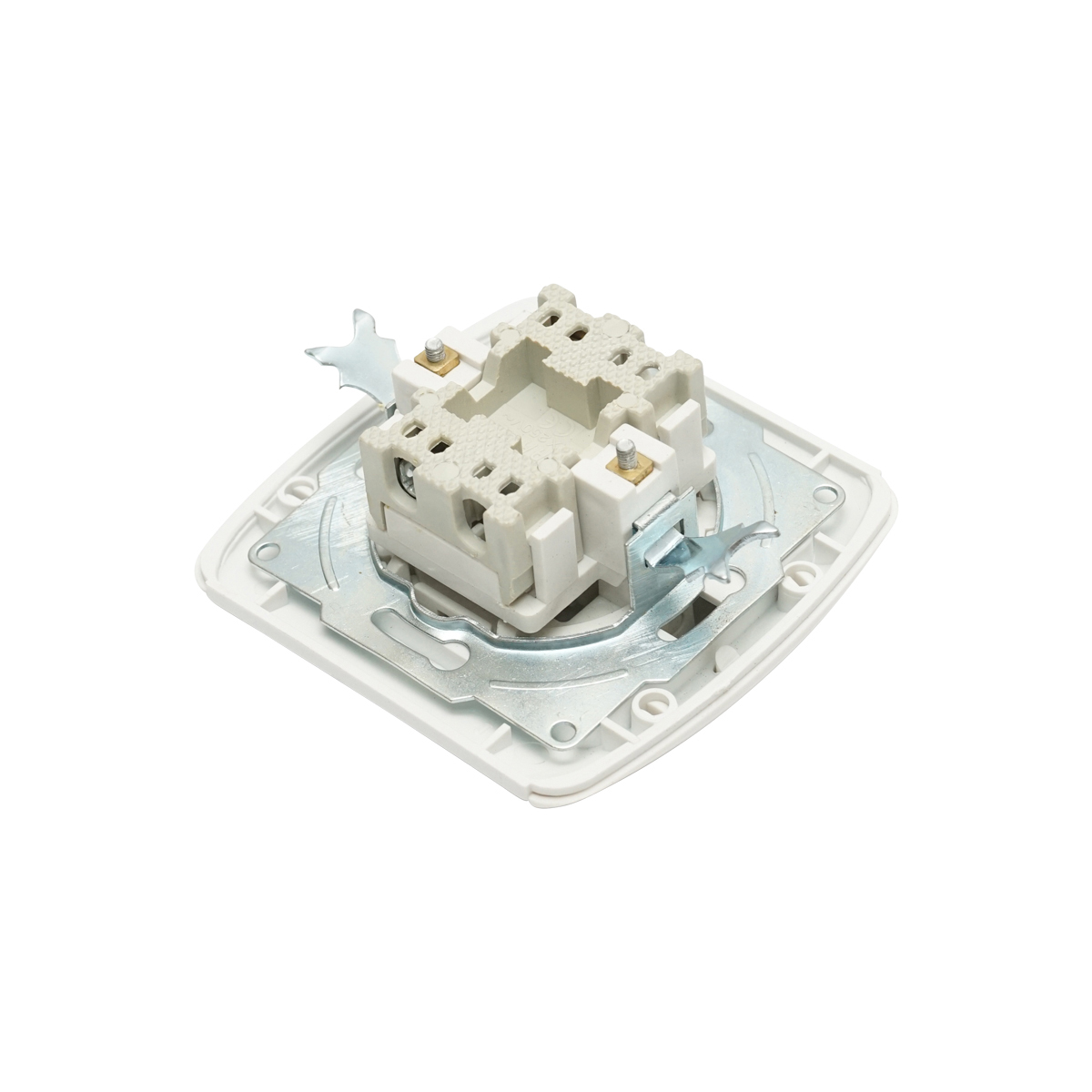 Intrerupator alb simplu ST MAKEL 220V - 250V, 10A incastrat, ceramica - imagine 4