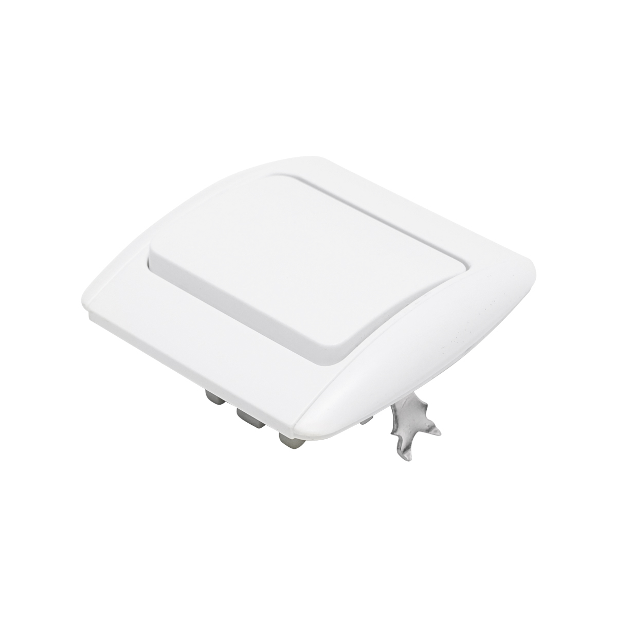 Intrerupator alb simplu ST MAKEL 220V - 250V, 10A incastrat, ceramica - imagine 3