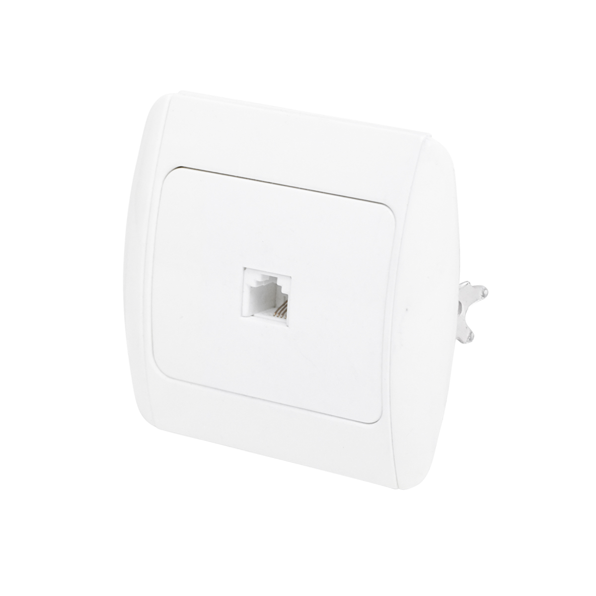 Priza telefon alba RJ11 ST MAKEL incastrata - imagine 3