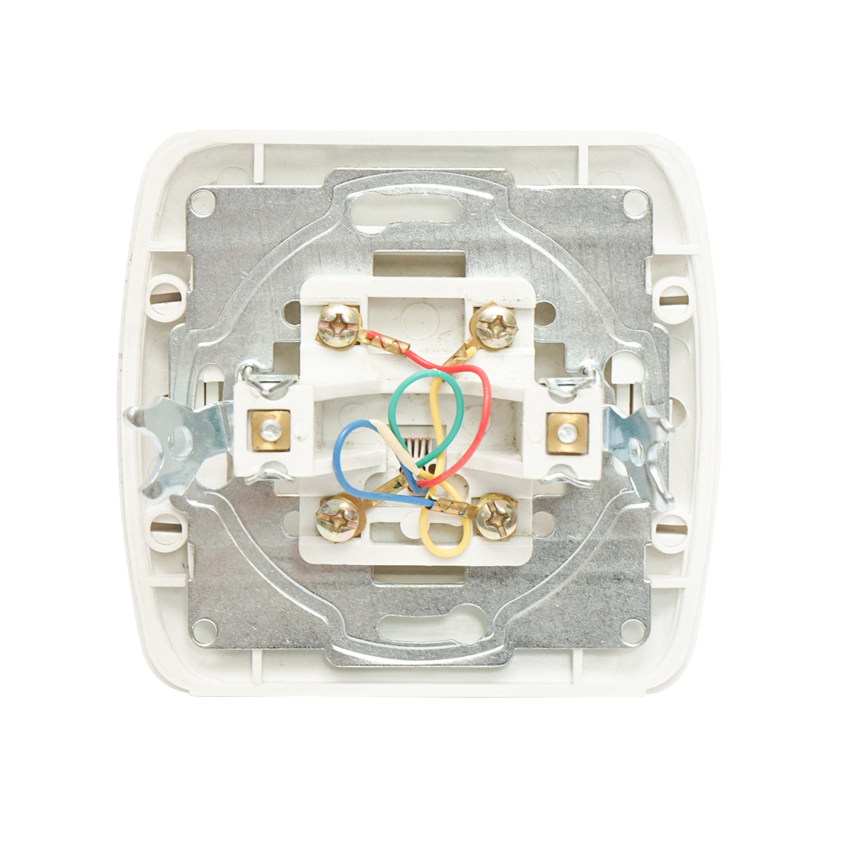 Priza telefon alba RJ11 ST MAKEL incastrata - imagine 2