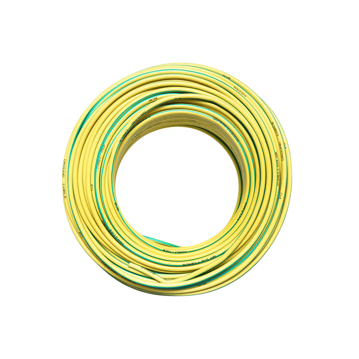 Cablu impamantare din cupru, 100m pentru panouri solare MYF 1x10mm, 450/750V verde galben - imagine 2