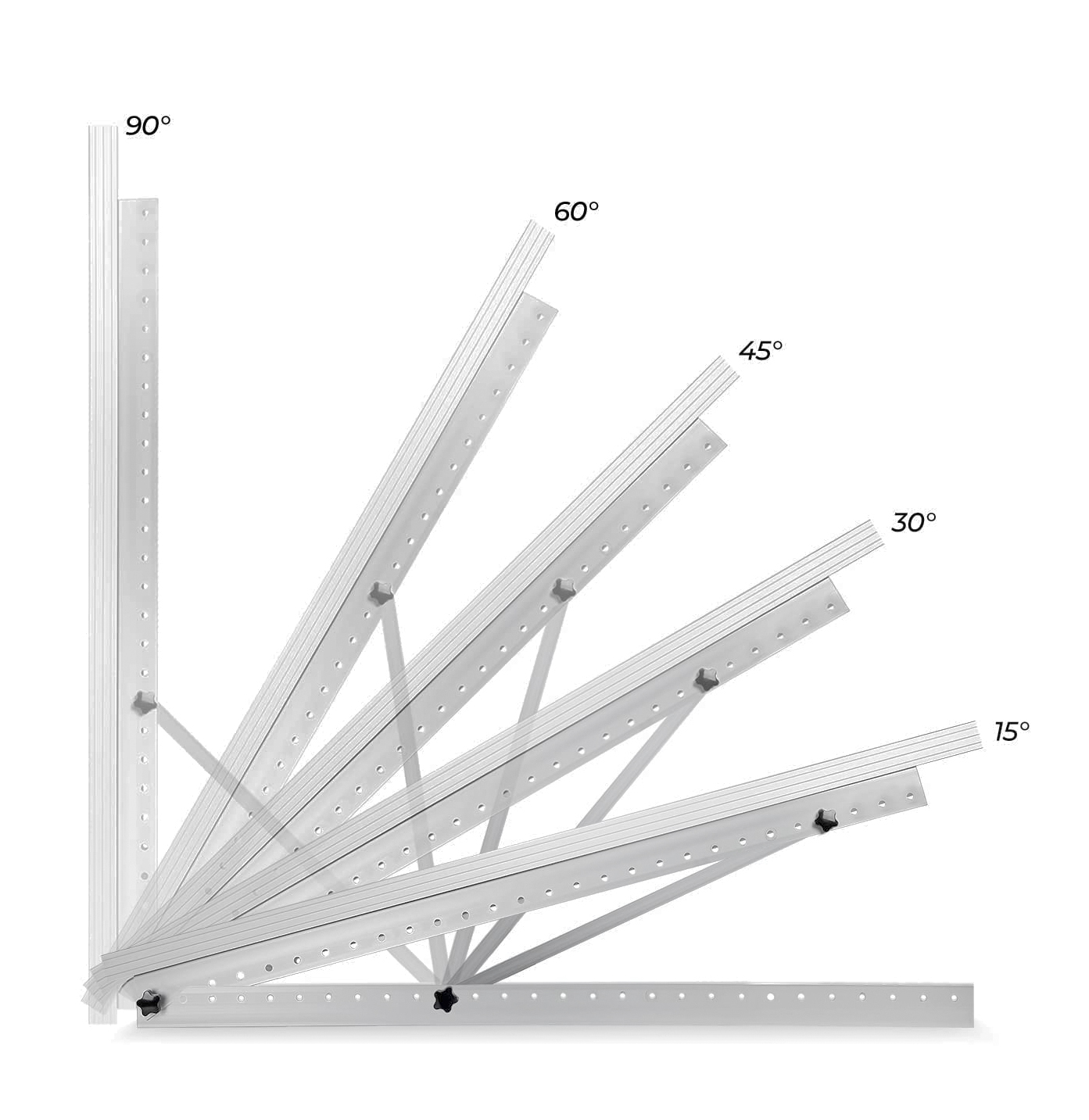 Set suporti tip triunghi pentru prindere panouri solare fotovoltaice 550W cu unghi reglabil Breckner Germany - imagine 3