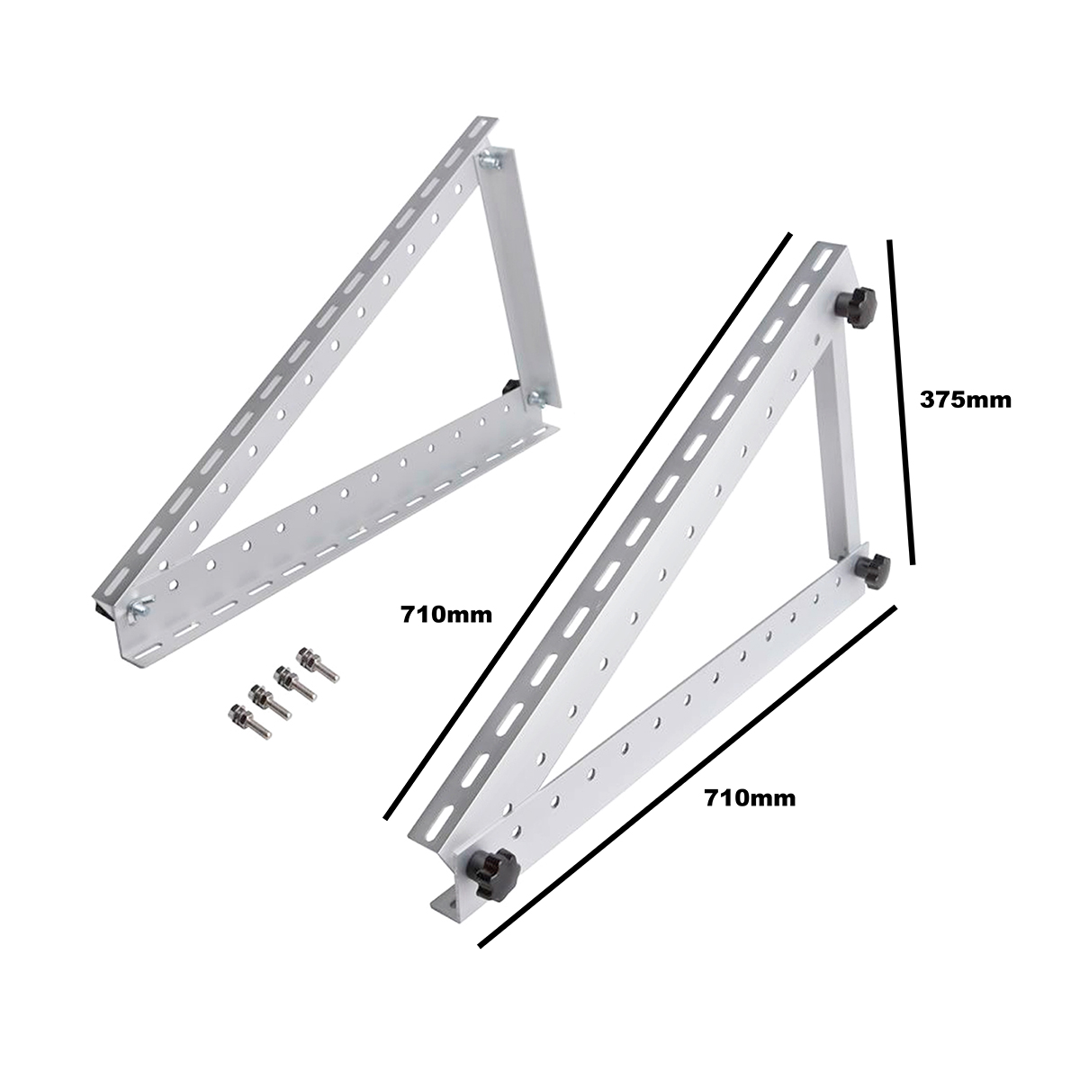 Set suporti tip triunghi pentru prindere panouri solare fotovoltaice 300W cu unghi reglabil Breckner Germany