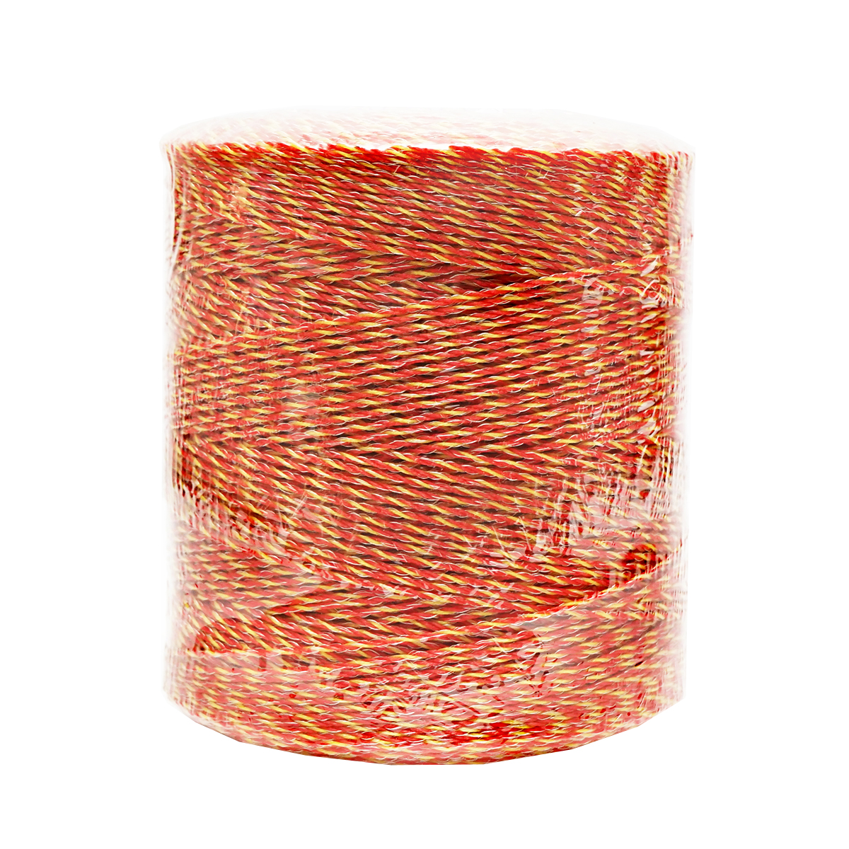 Rola fir galben-rosu fi 2mm insertie metalica 6x0.15mm SS, rezistenta 8 Ohm/m, 1000m gard electric Thor - imagine 4