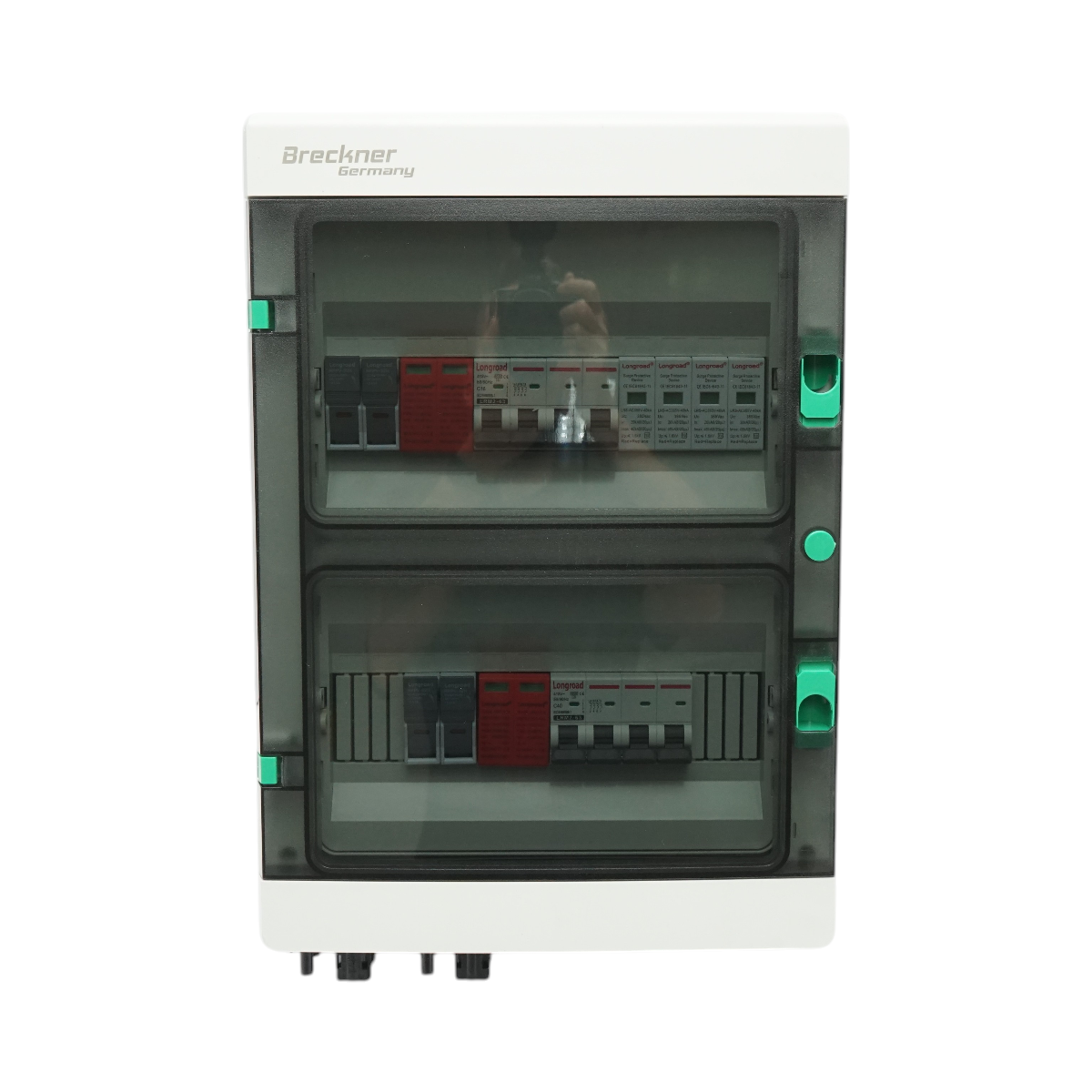 Tablou sigurante de protectie echipat 380V pentru sisteme fotovoltaice 5-10KW DC/AC cu 2 siruri/stringuri - imagine 2