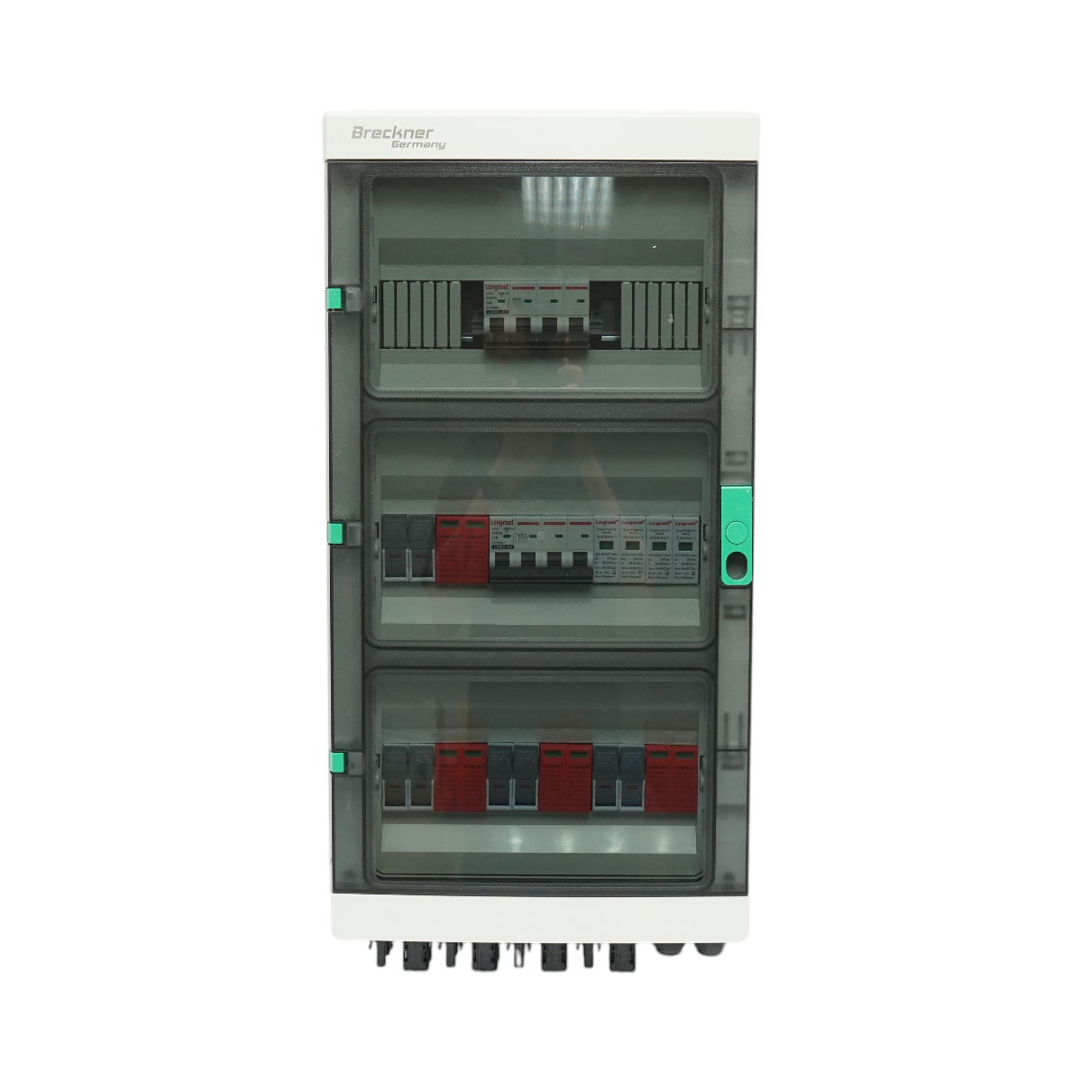 Tablou sigurante de protectie echipat 380V pentru sisteme fotovoltaice 10-20KW DC/AC cu 4 siruri/stringuri - imagine 2