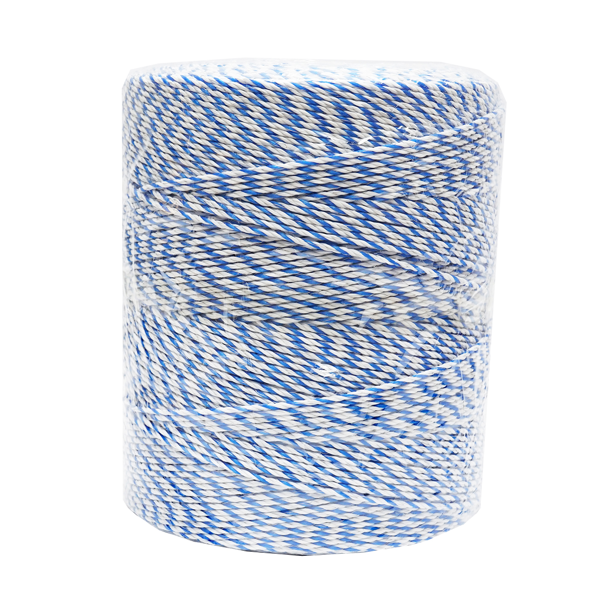 Rola fir alb-albastru fi 3mm insertie metalica 3x0.2mm SS, rezistenta 7.8 Ohm/m, 1000m gard electric Thor - imagine 4