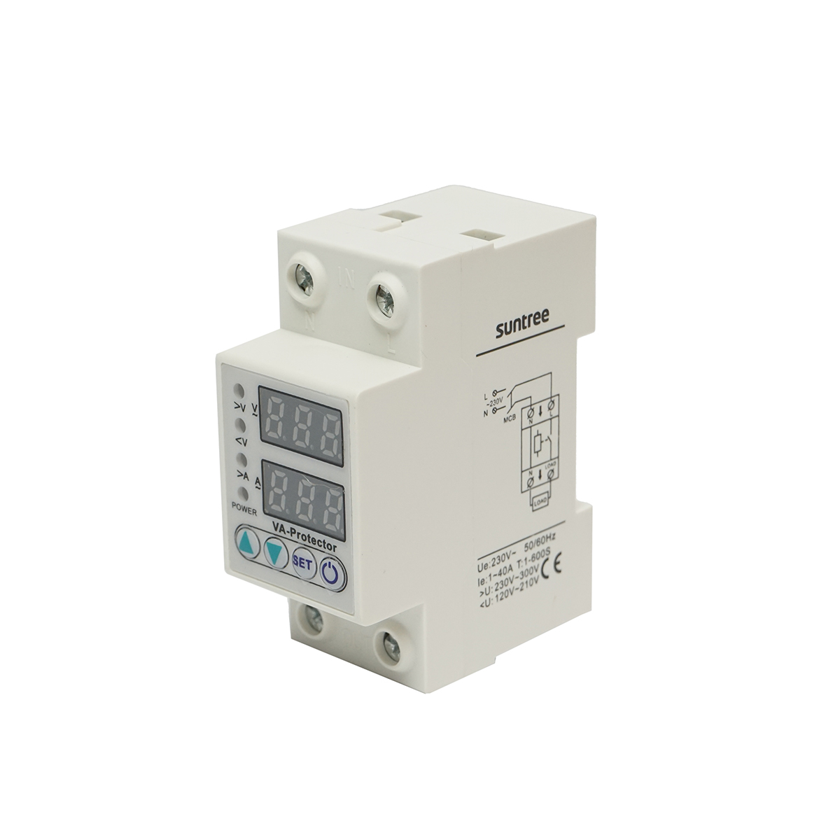 Releu digital 40A pentru monitorizare si protectie subtensiune, supratensiune 220V, LDVP1-40A - imagine 3