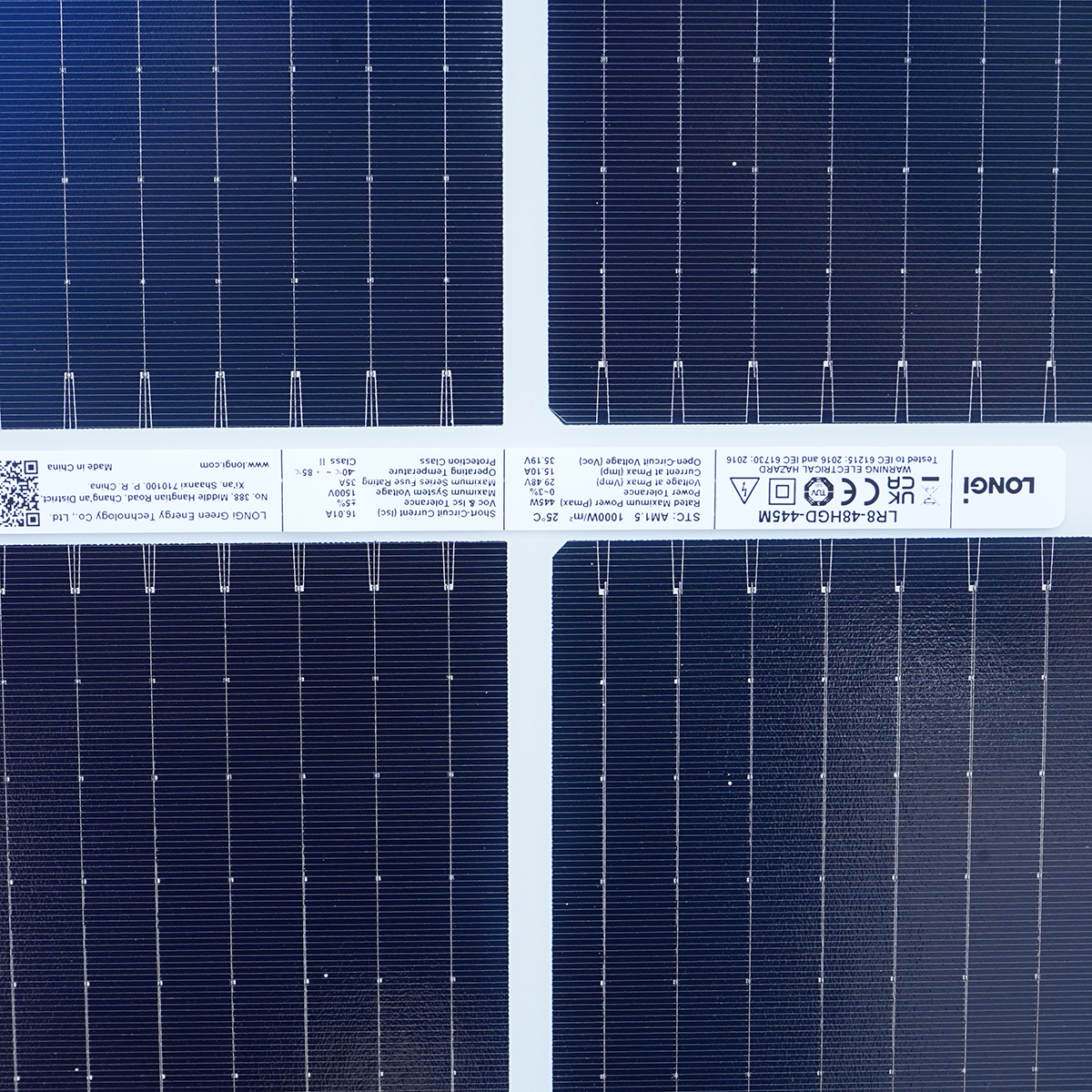 Panou solar bifacial LONGi 445W fotovoltaic, monocristalin 1762x1134x30mm - imagine 4