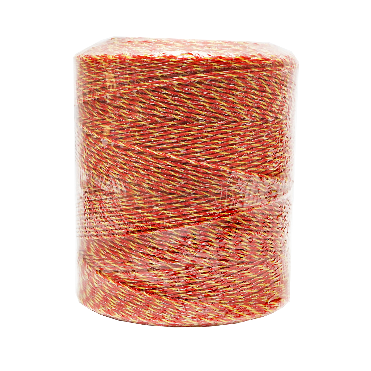 Rola fir galben-rosu fi 2mm insertie metalica 6x0.15mm SS, rezistenta 8 Ohm/m, 1000m gard electric Mezofarm - imagine 4