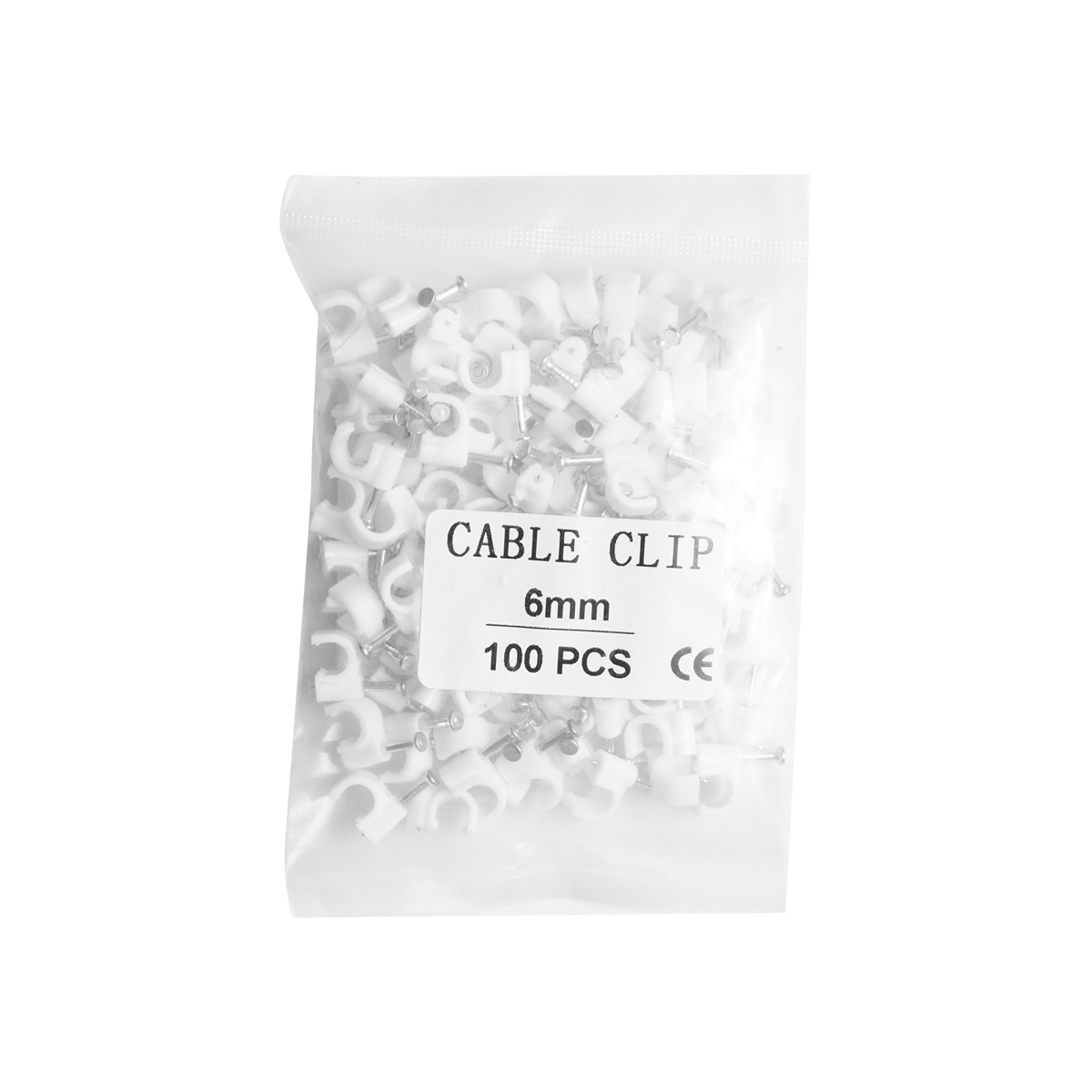 Clema cui 6mm pentru fixare cablu, 100 buc - imagine 4