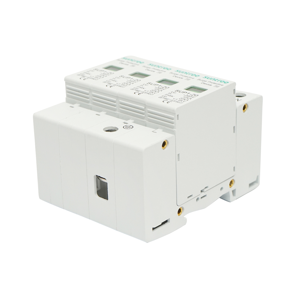 Descarcator la supratensiune cu semnalizare pentru sisteme fotovoltaice 4P, SUP1-20, 385V Suntree - imagine 3